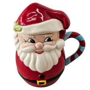 Century TM 1940s-60s Covered Santa Mug 15 Oz Capacity Ceramic
